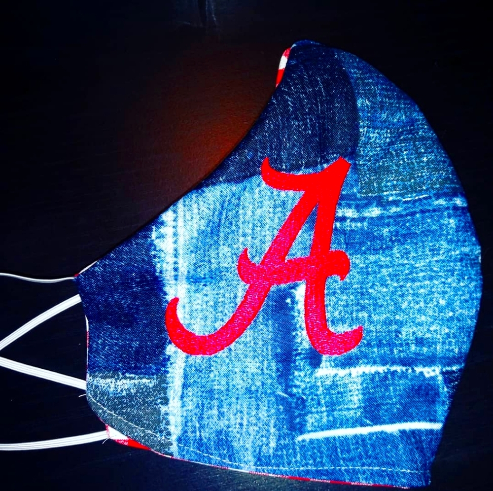 Alabama Rolltide Adult Demin Facemasks